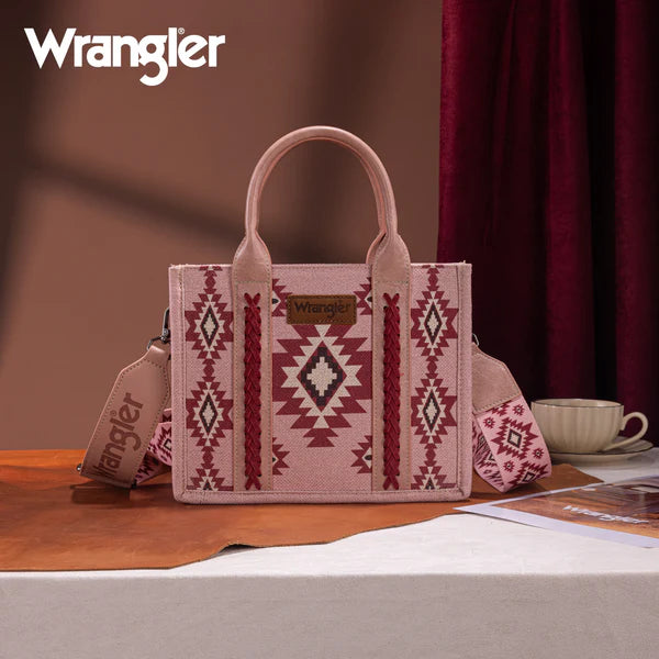 Wrangler Women's Aztec Patterned Dual Sided Print Tote/Crossbody-Multiple Colours