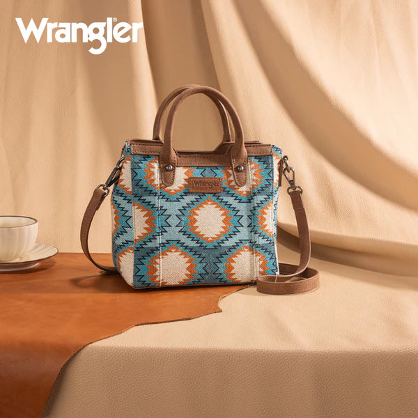 Montana West Aztec Distressed Print Dual Sided Mini Tote-Multiple Colors