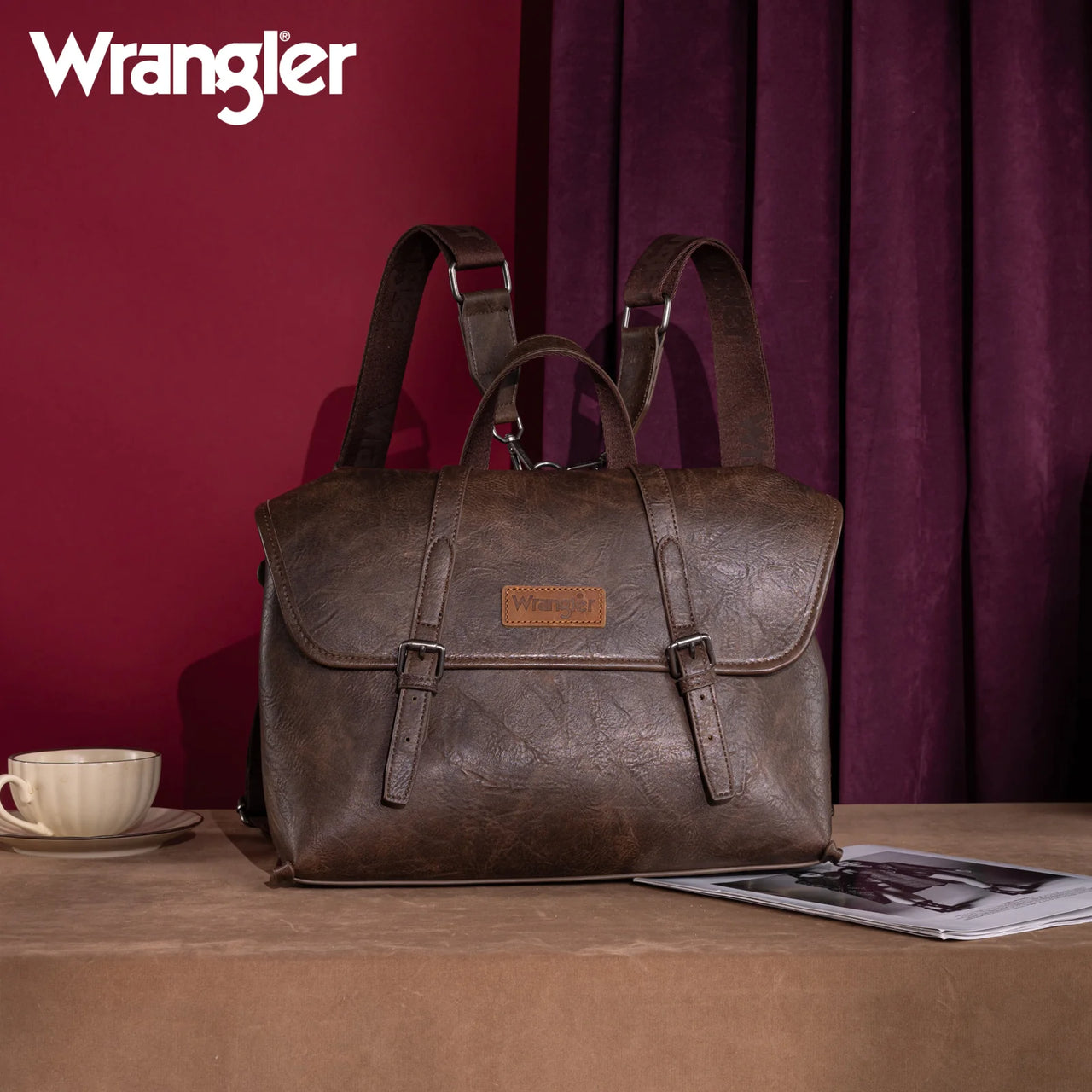 Wrangler Top Handle Carry Satchel/Laptop Bag/Backpack/Crossbody- Multiple Colors