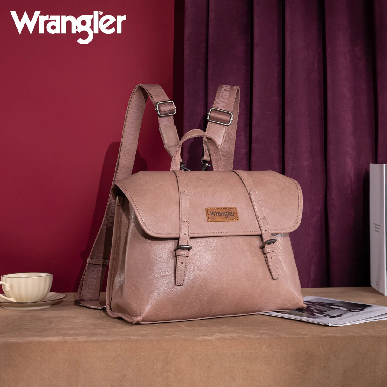 Wrangler Top Handle Carry Satchel/Laptop Bag/Backpack/Crossbody- Multiple Colors