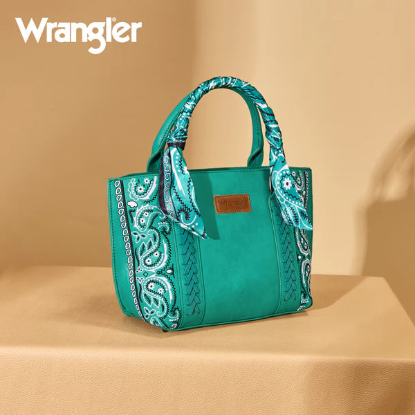 Wrangler Bandana Paisley Print Tote Crossbody- Multiple Colours - Irvine Tack & Western Wear