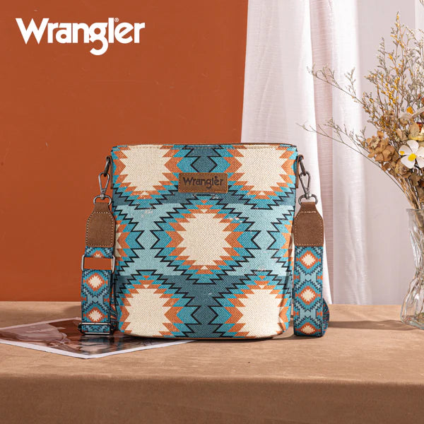 Montana West Aztec Distressed Print Dual Sided Crossbody- Multiple Colors
