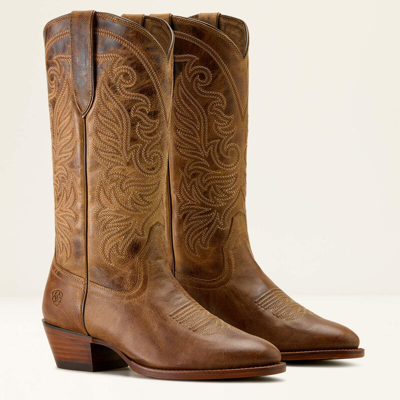 Ariat Women's Louella R Toe Western Boot- Pearl Brown