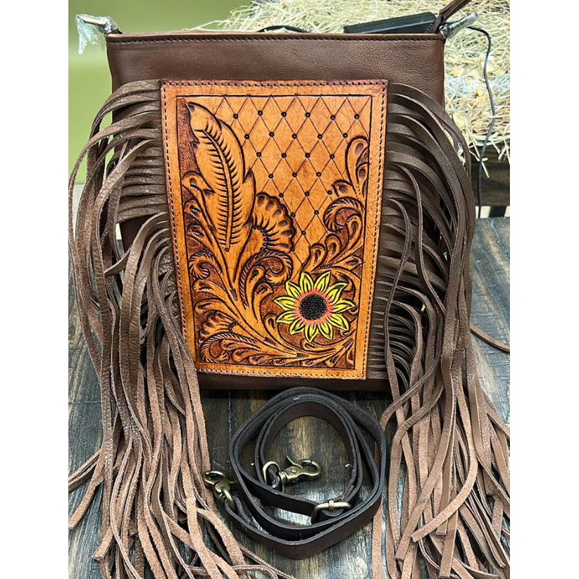 American Darling Messenger Hand Tooled Handbag - Irvine Tack &amp; Western Wear