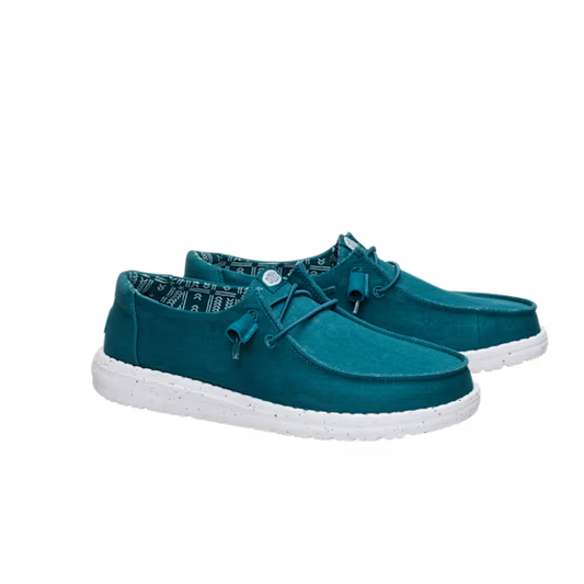Hey Dude Women's Wendy Stretch Canvas Shoes- Deep Teal