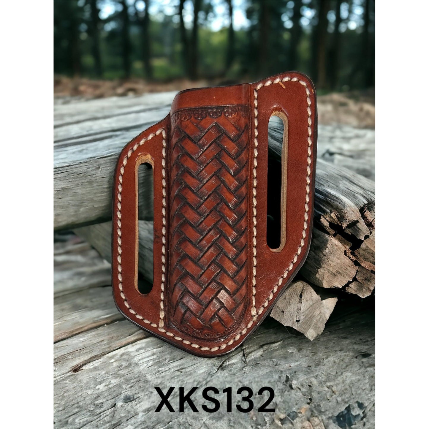 Twisted X Contoured Basketweave Knife Sheath