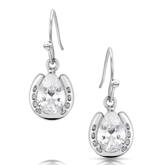 Montana Silversmiths Lucky Trot Crystal Earrings