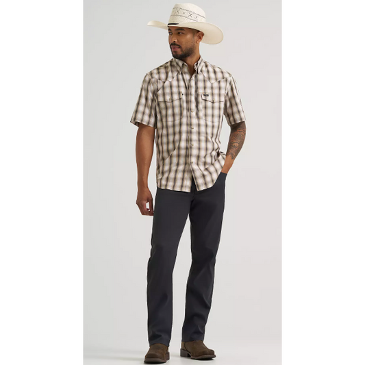 Wrangler All Terrain Gear Men's Straight Leg Performance Jean- Black