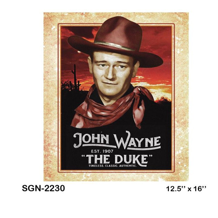 John Wayne Classic  Licensed Tin Sign