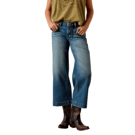 Ariat Women's Perfect Rise Jazine Wide Leg Crop Jeans - Albuquerque - Irvine Tack & Western Wear