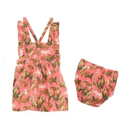 Wrangler Baby Girl 2 Piece Dress -Coral Multi