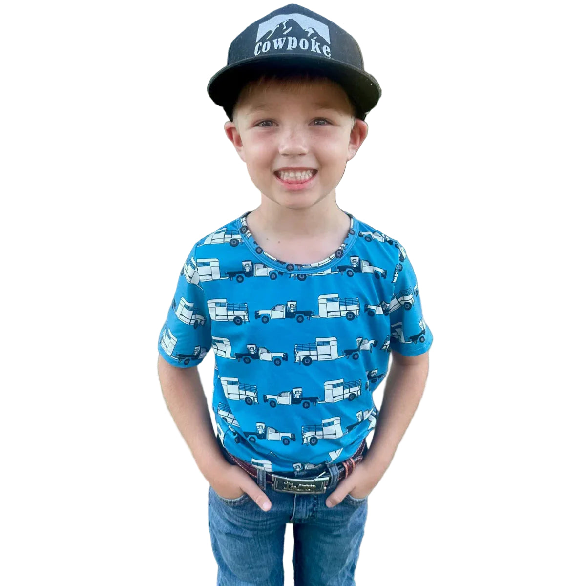 Sterling Kreek Boy's Short Sleeve Lil' Hauler Tee Shirt - Blue