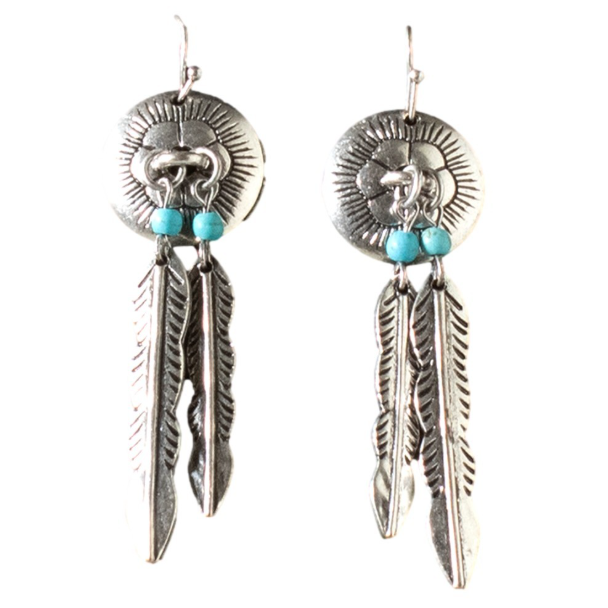 Silver Strike Dream Catcher Earrings- Silver - Irvine Tack & Western Wear