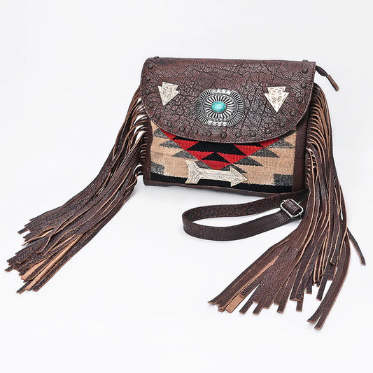 American Darling Hand Woven Saddle Blanket Crossbody Bag