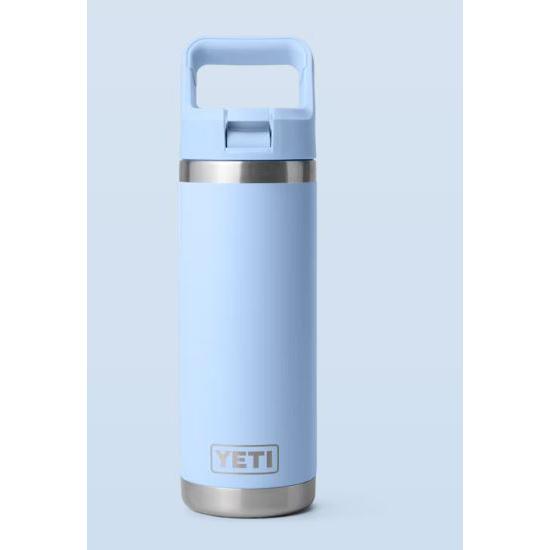Yeti Rambler 532 ML Water Bottle with Matching Straw Cap  -Big Sky Blue