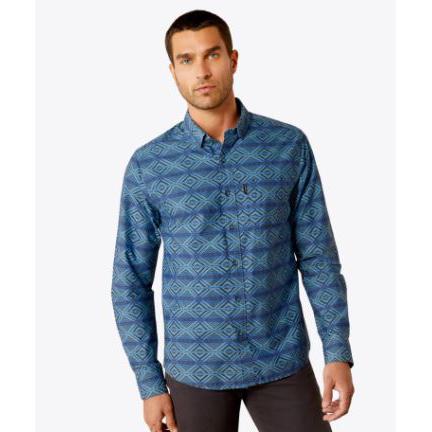 Ariat Men's Long Sleeve McKay Modern Fit Shirt- Dark Blue