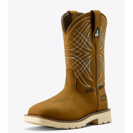 Ariat Women's Activator CSA H20 Wide Square Toe Steel Toe Work Boot- Dusted Brown