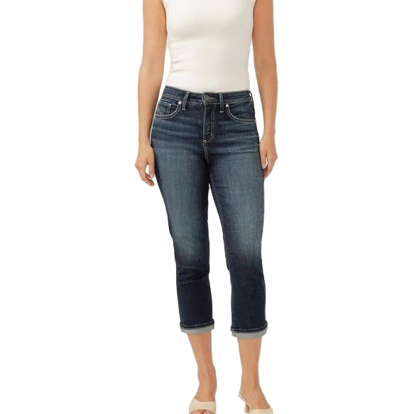 Silver Women's Avery High Rise Capris - Indigo