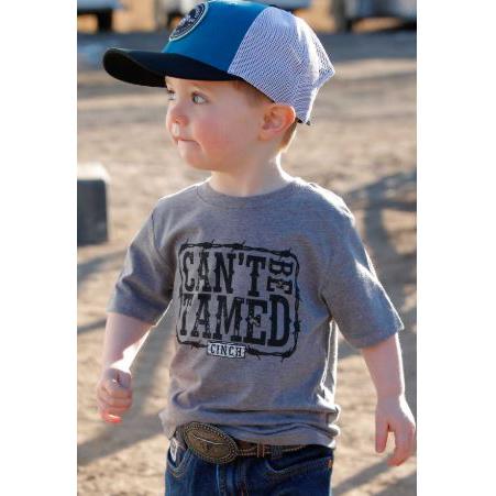 Cinch Boy's Cinch Short Sleeve Tee Shirt- Grey