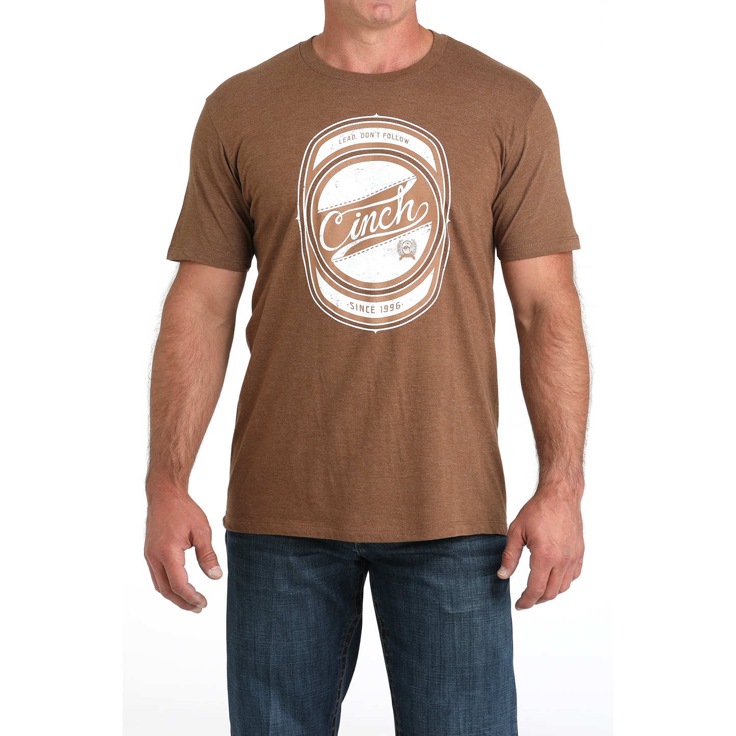 Cinch Men's Short Sleeve Tee Shirt- Brown
