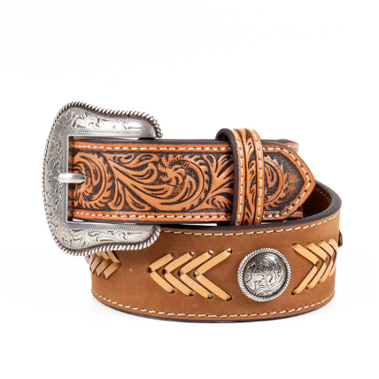 Nocona Boy's Laced Body Belt- Brown - Irvine Tack & Western Wear