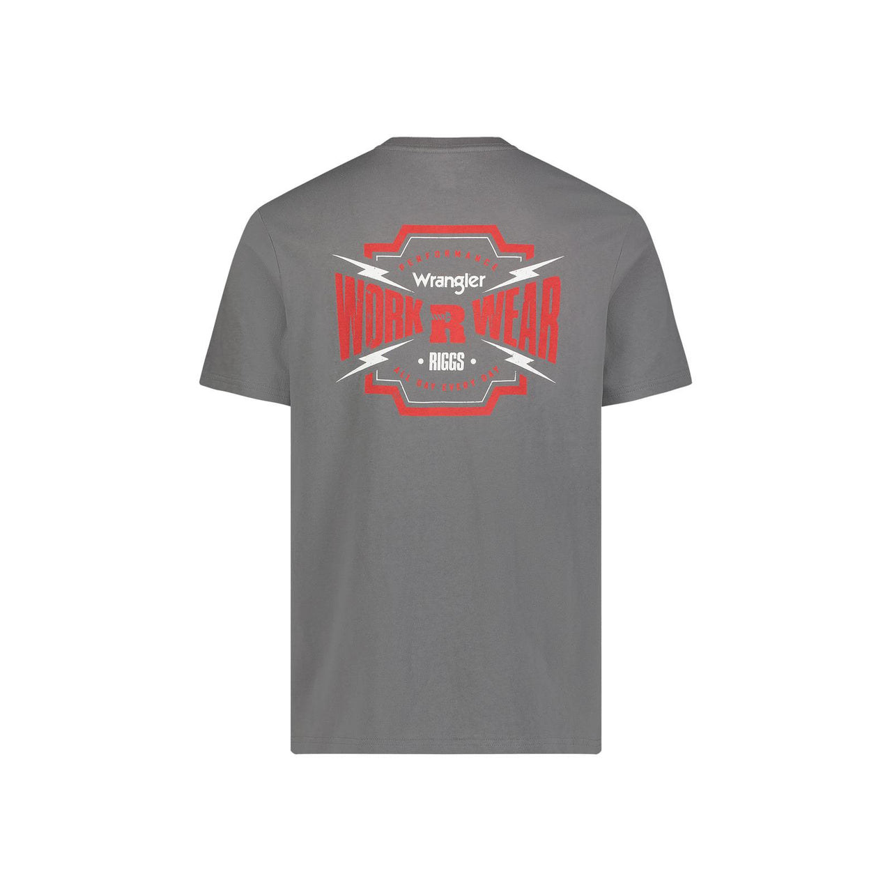 Wrangler Men's Riggs Framework Short Sleeve Graphic Workwear Graphic Tee Shirt- Graphite
