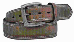 Men's Double Stitched Belt- Light Brown