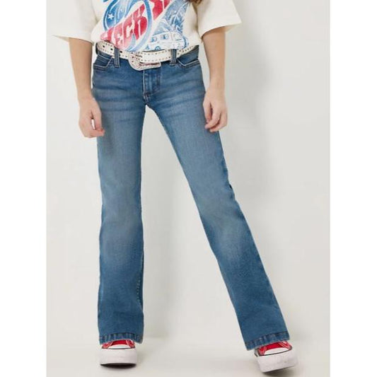Wrangler Girl's Lainey Wilson High Rise Boot Huggers- Wrangler Blue Wash