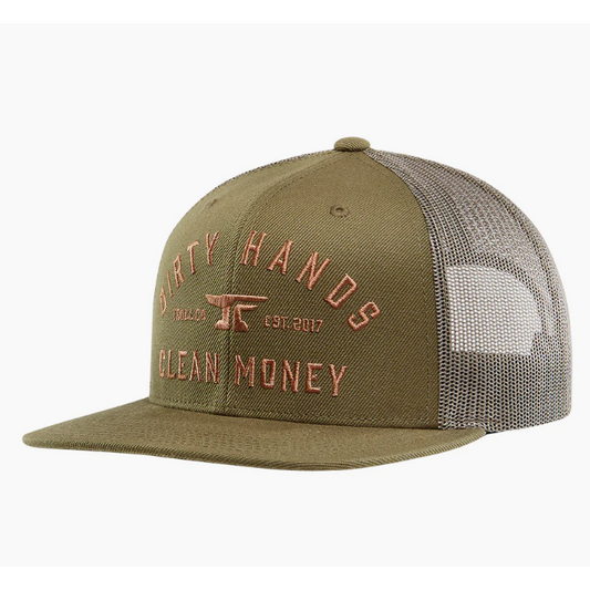 Troll DHCM Classic Flat Trucker Cap- Military Green