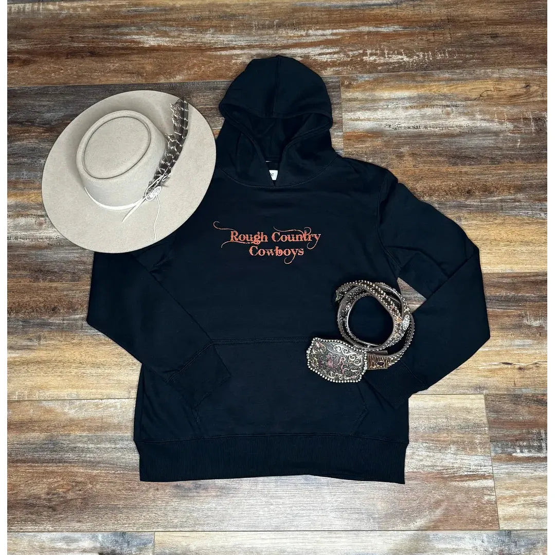 Rough Country Cowboys OG Unisex Long Sleeve Hoodie- Black