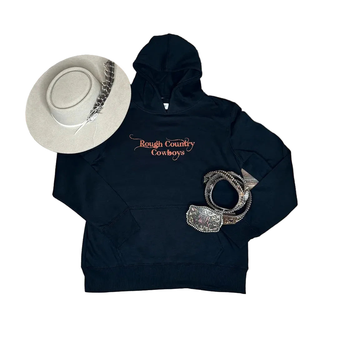 Rough Country Cowboys OG Unisex Long Sleeve Hoodie - Black