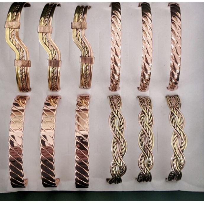 Magnetic Copper with Leatherette Band Bracelet