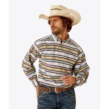 Ariat Men's Long Sleeve Calder Classic Fit Shirt - Navy