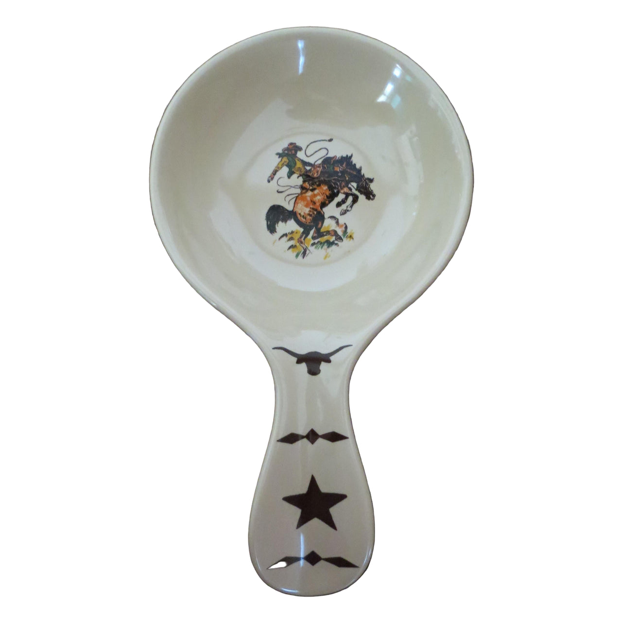 West Creation Ceramic Bronc Spoon Rest