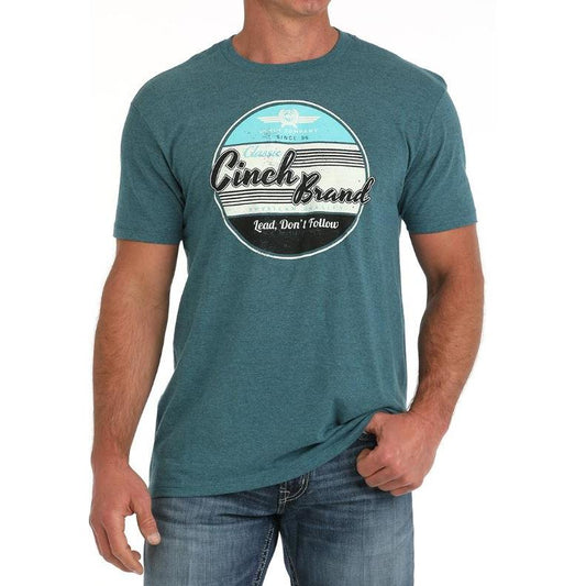 Cinch Men's Short Sleeve Cinch Jean Company Tee Shirt- Blue