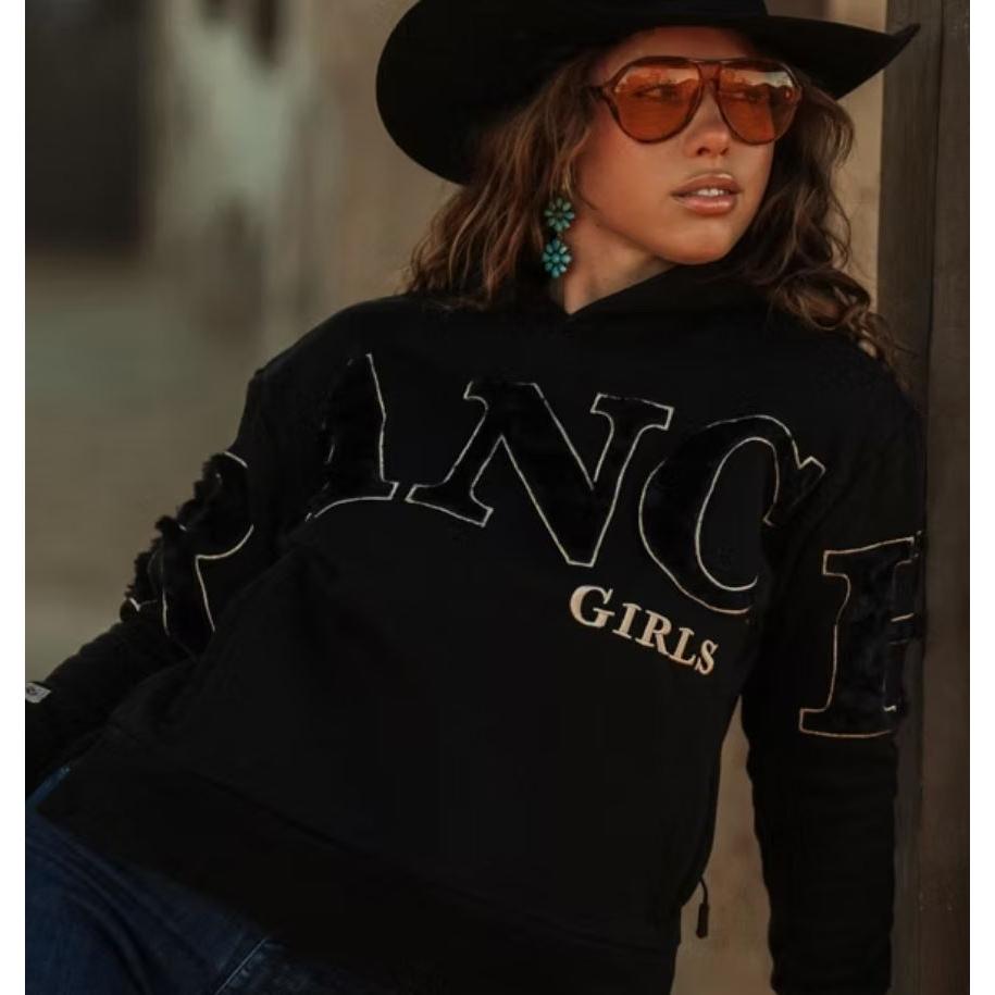 RG Hooded  Ruthie  Long Sleeve Sweatshirt- Black