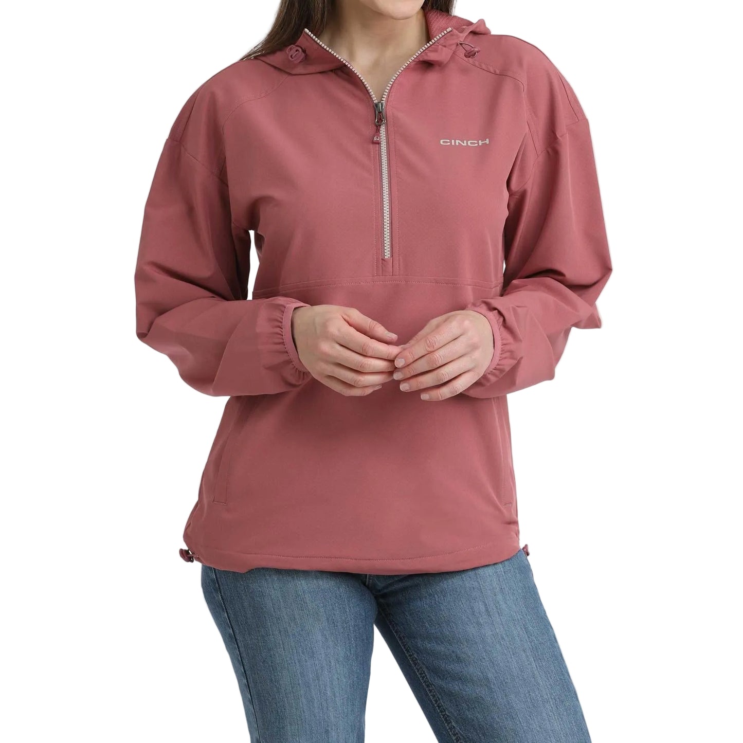 Cinch Women's Long Sleeve 1/2 Zip Pullover - Pink - Irvine Tack & Western Wear