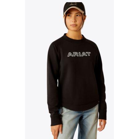 Ariat Girl's Long Sleeve Benicia Sweatshirt- Black