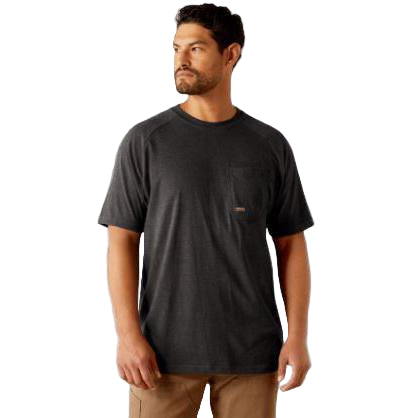 Ariat Men's Rebar Cotton Strong Short Sleeve Logo Tee Shirt- Multiple Colors