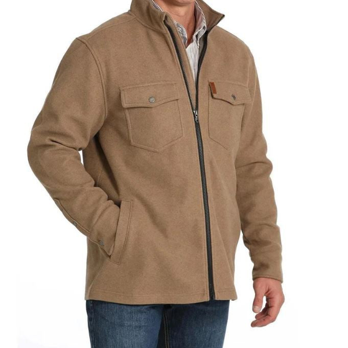 Cinch Men's Long Sleeve Shirt Jacket-Khaki