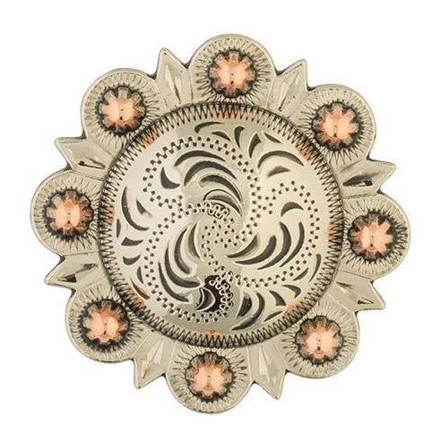Silver Copper Berry Concho - Irvine Tack & Western Wear