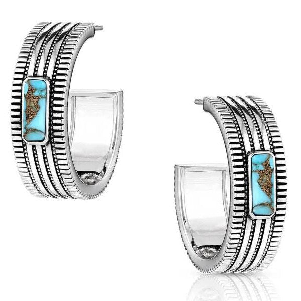 Montana Silversmiths Crystal Inside Out Hoop Earrings