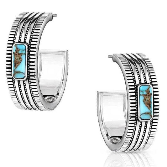 Montana Silversmiths Crystal Inside Out Hoop Earrings