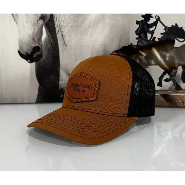 Rough Country Cowboys Trucker Cap- Caramel/Black