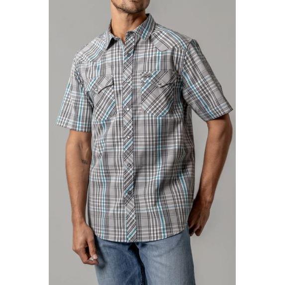 Kimes Men's Short Sleeve Wabasa Shirt-Grey