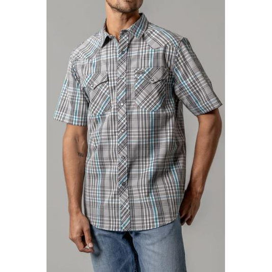 Kimes Men's Short Sleeve Wabasa Shirt-Grey