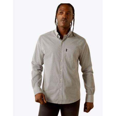 Ariat Men's Long Sleeve Meyer Modern Fit Shirt- White