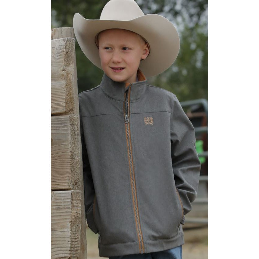 Cinch Boy's Bonded Long Sleeve Jacket-Grey