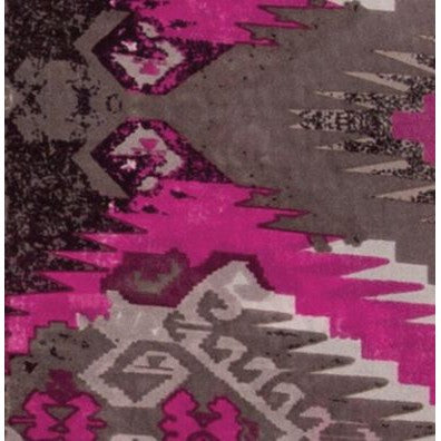 Wyoming Traders Silver and Pink Aztec #2 Silk Scarf