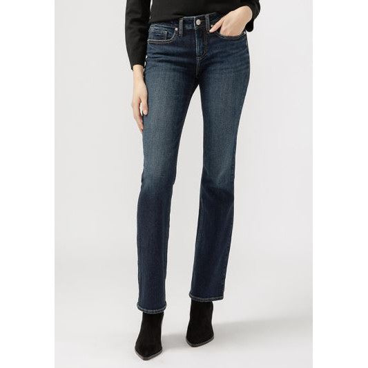 Silver Women's Suki Mid Rise Bootcut Jeans- Indigo